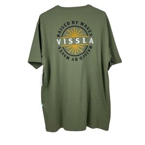 Vissla Raised By Waves Olive Green Short Sleeve T-Shirt Men’s Size XL NWT